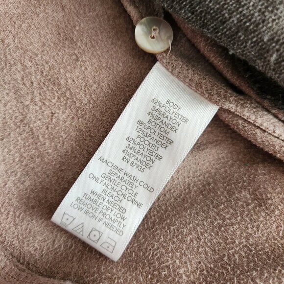 LOGO Lounge by Lori‎ Goldstein Womens Cardigan L Draped Open Front Lagenlook - Picture 9 of 11